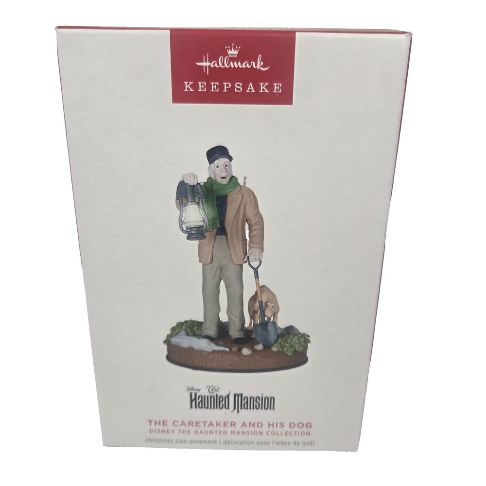 Hallmark Haunted Mansion Caretaker Dog Ornament Disney QXD6814 New Interactive